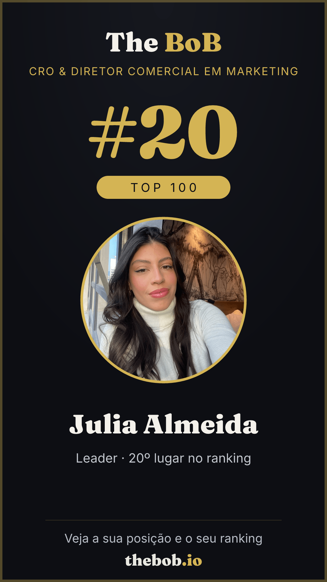 Selo The BoB · Julia Almeida