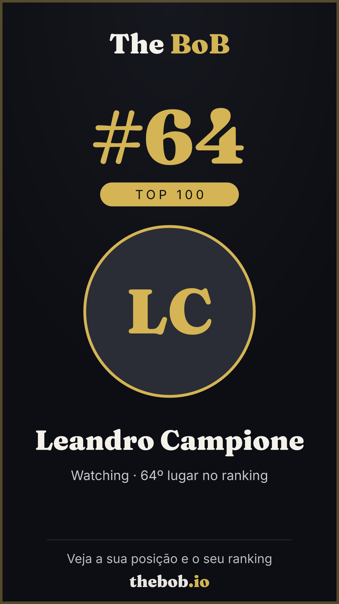 Selo The BoB · Leandro Campione