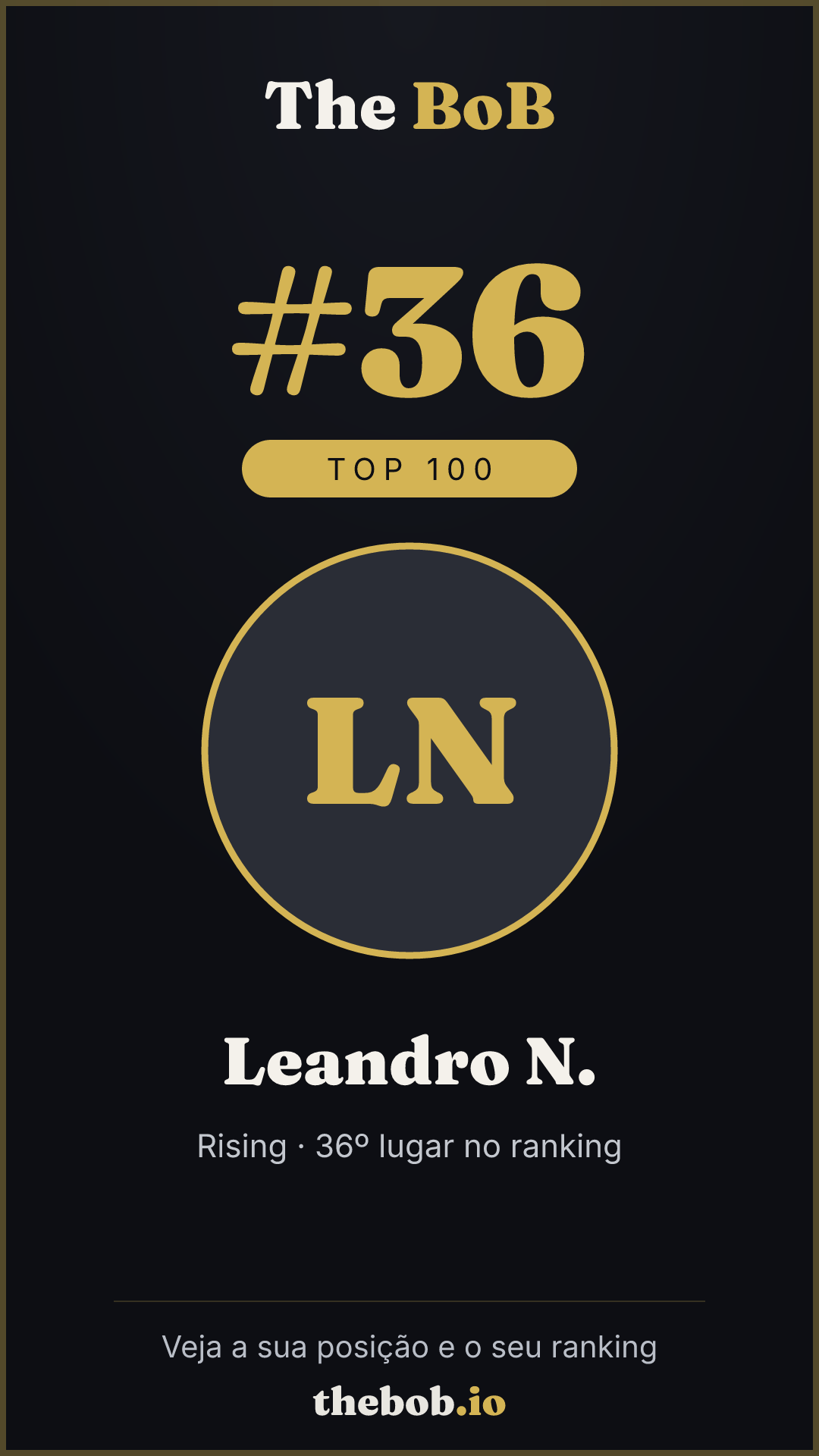 Selo The BoB · Leandro N.