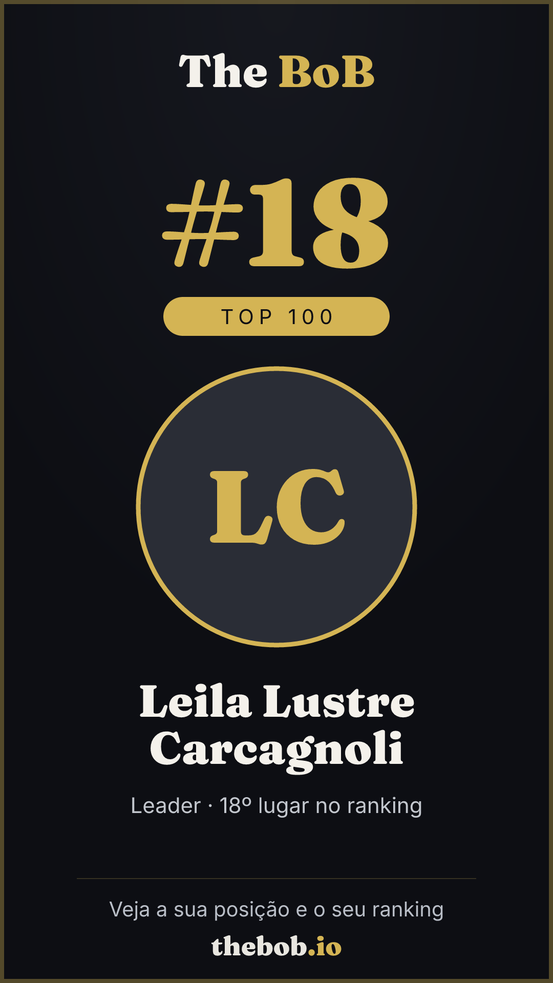 Selo The BoB · Leila Lustre Carcagnoli