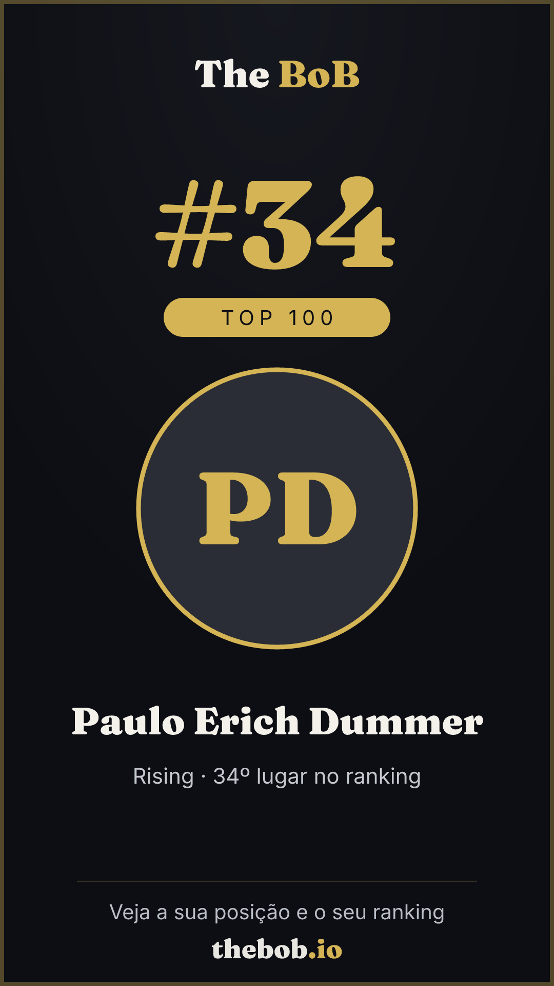 Selo The BoB · Paulo Erich Dummer