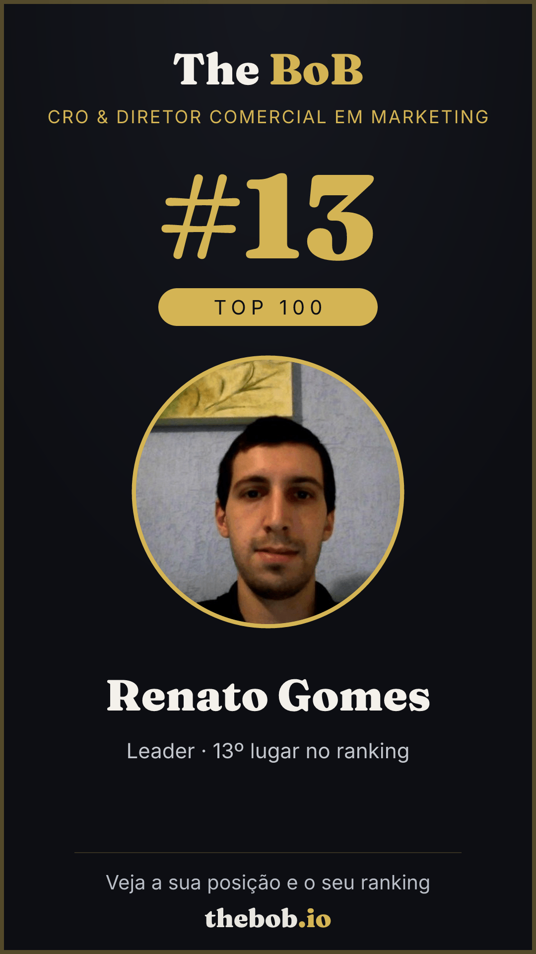 Selo The BoB · Renato Gomes