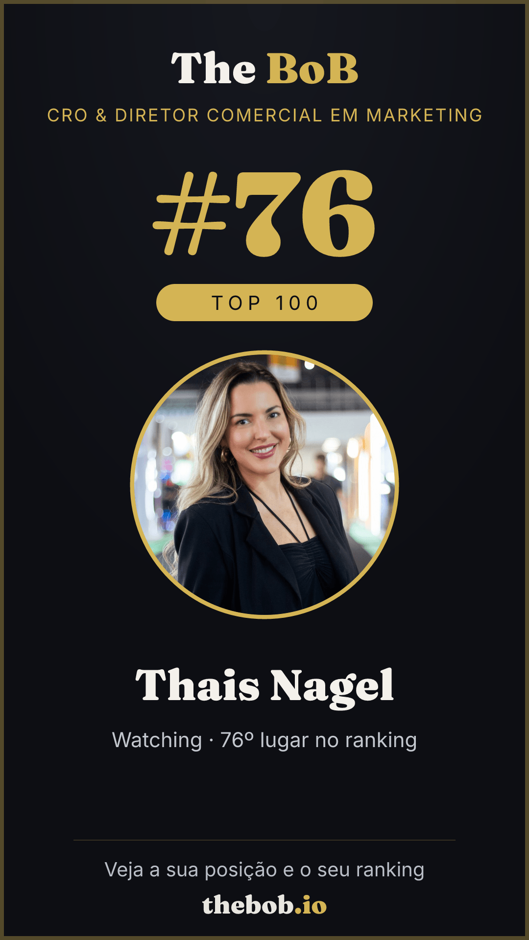 Selo The BoB · Thais Nagel