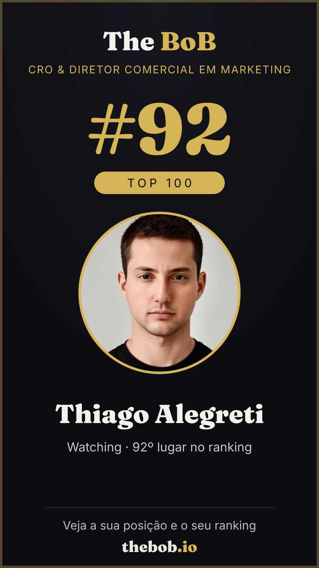 Selo The BoB · Thiago Alegreti