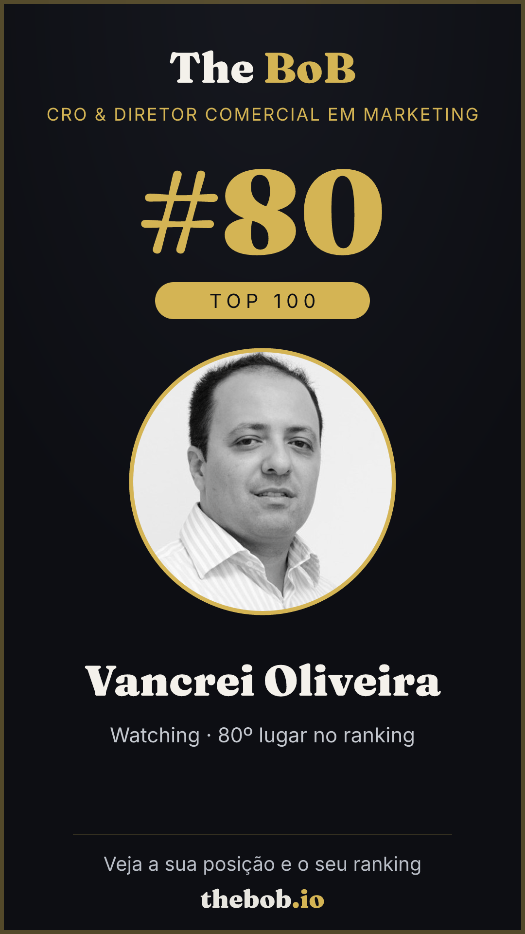 Selo The BoB · Vancrei Oliveira