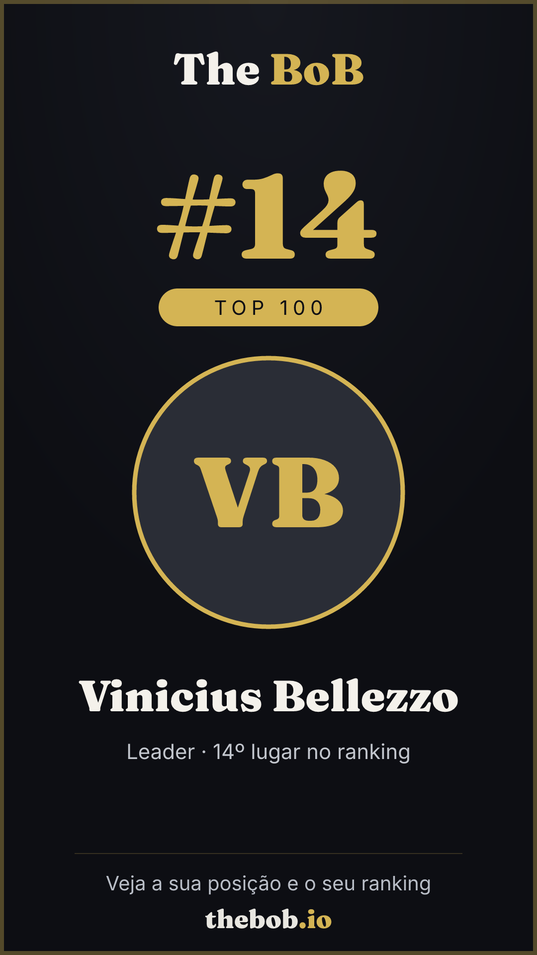 Selo The BoB · Vinicius Bellezzo