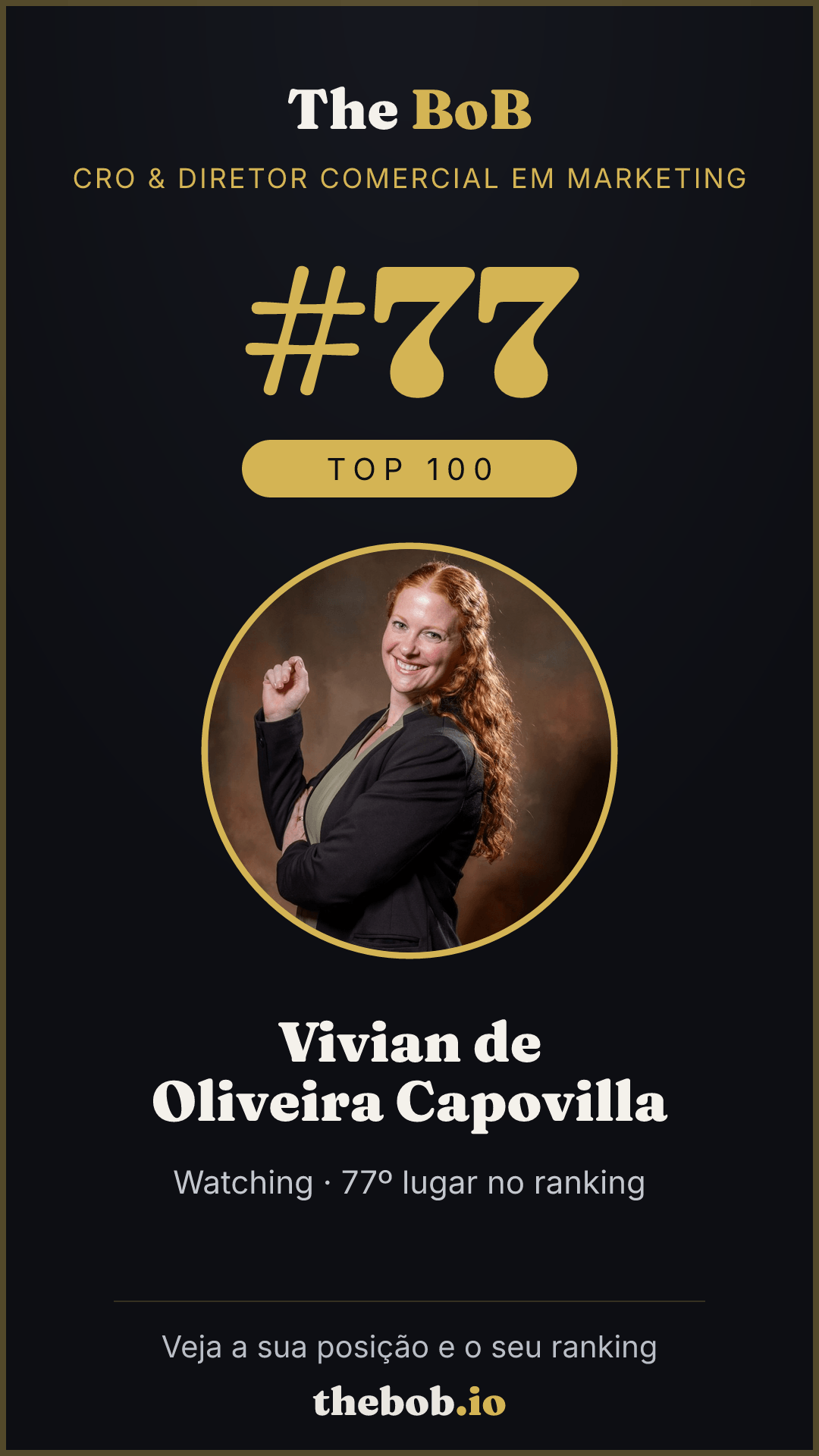 Selo The BoB · Vivian de Oliveira Capovilla