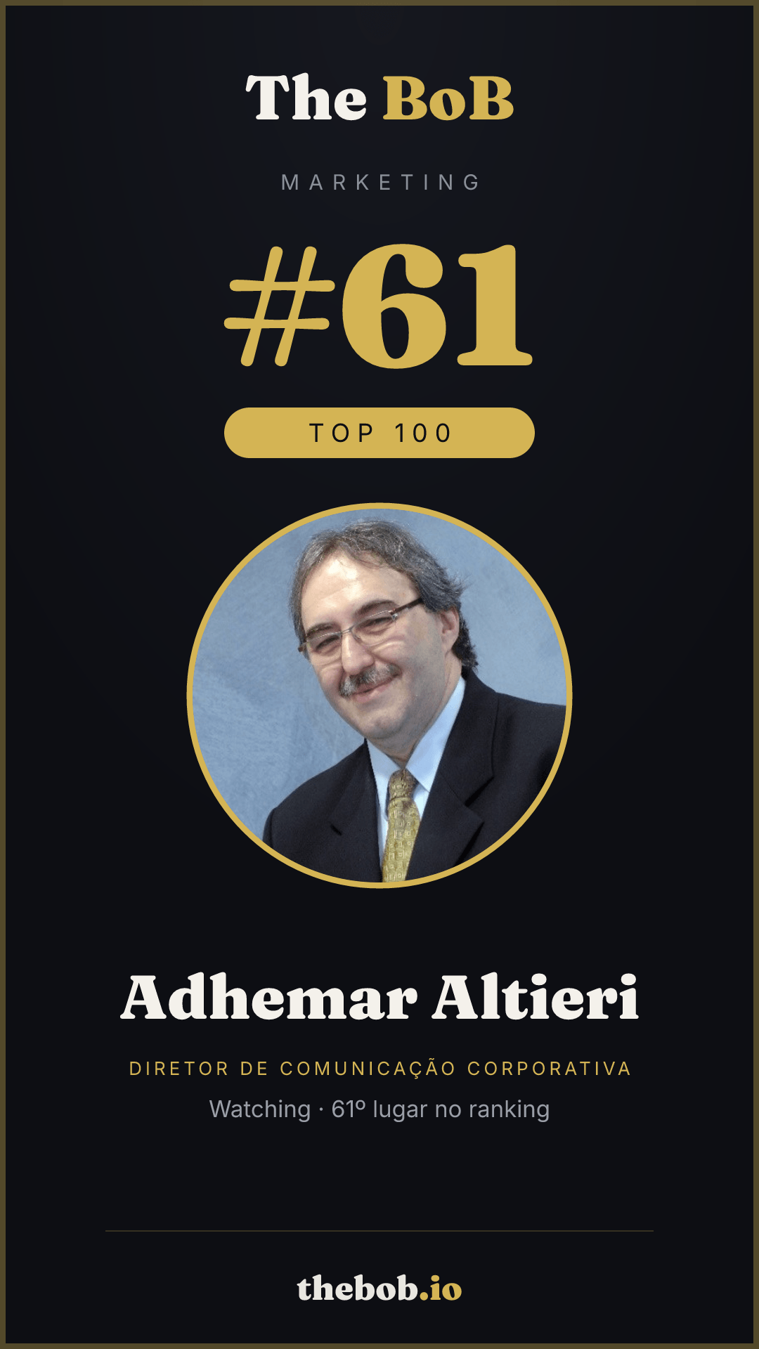 Selo The BoB · Adhemar Altieri