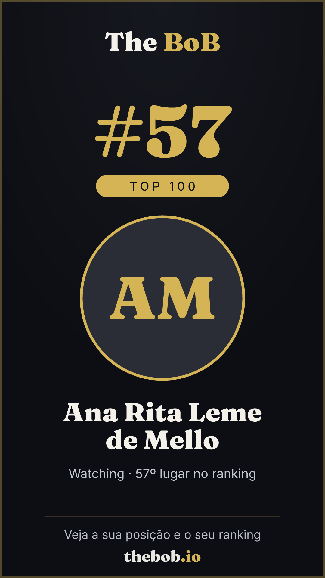 Selo The BoB · Ana Rita Leme de Mello