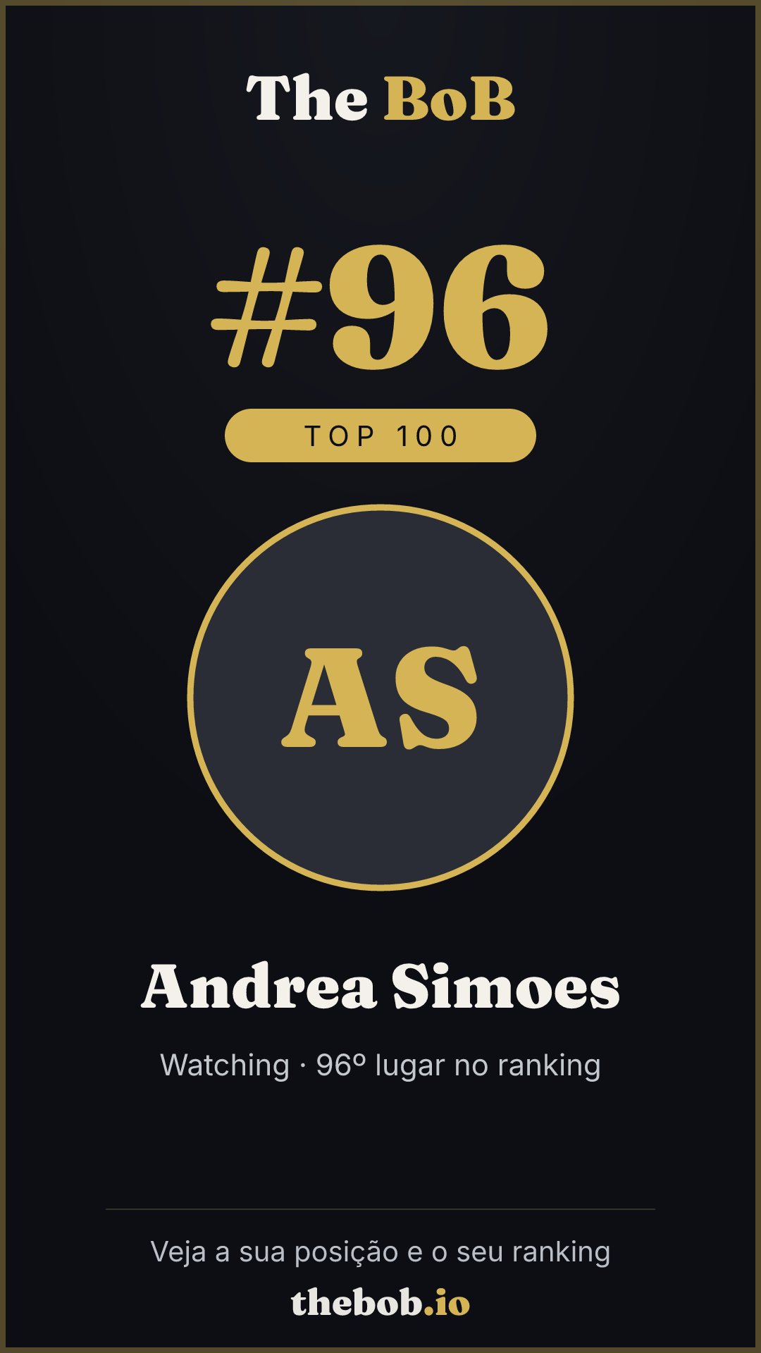 Selo The BoB · Andrea Simoes