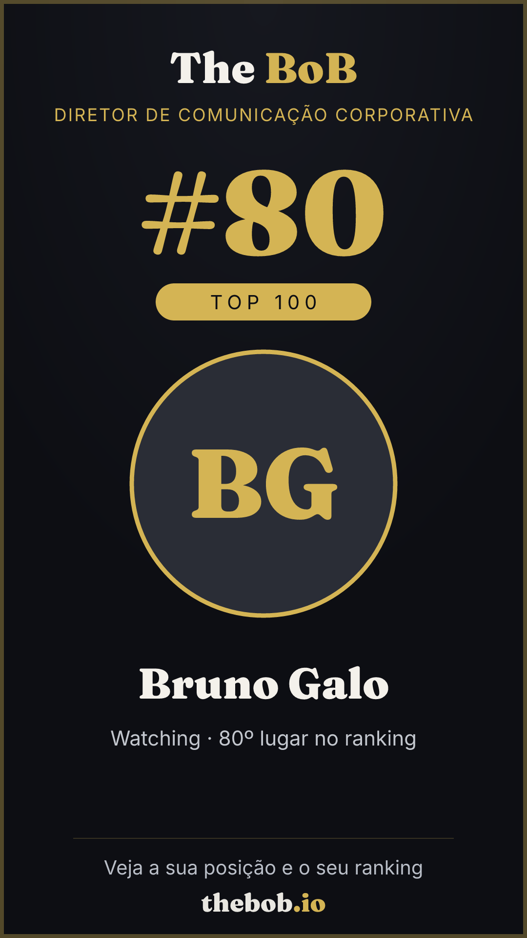 Selo The BoB · Bruno Galo