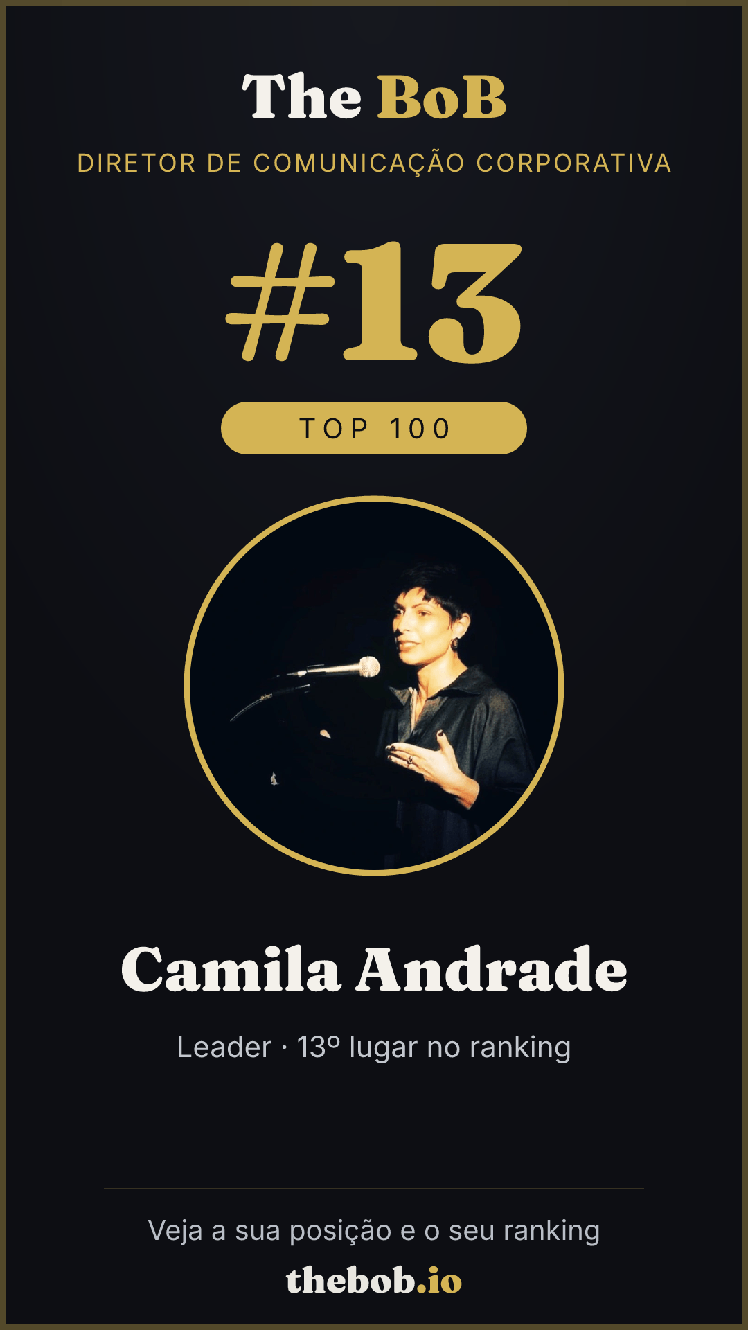 Selo The BoB · Camila Andrade