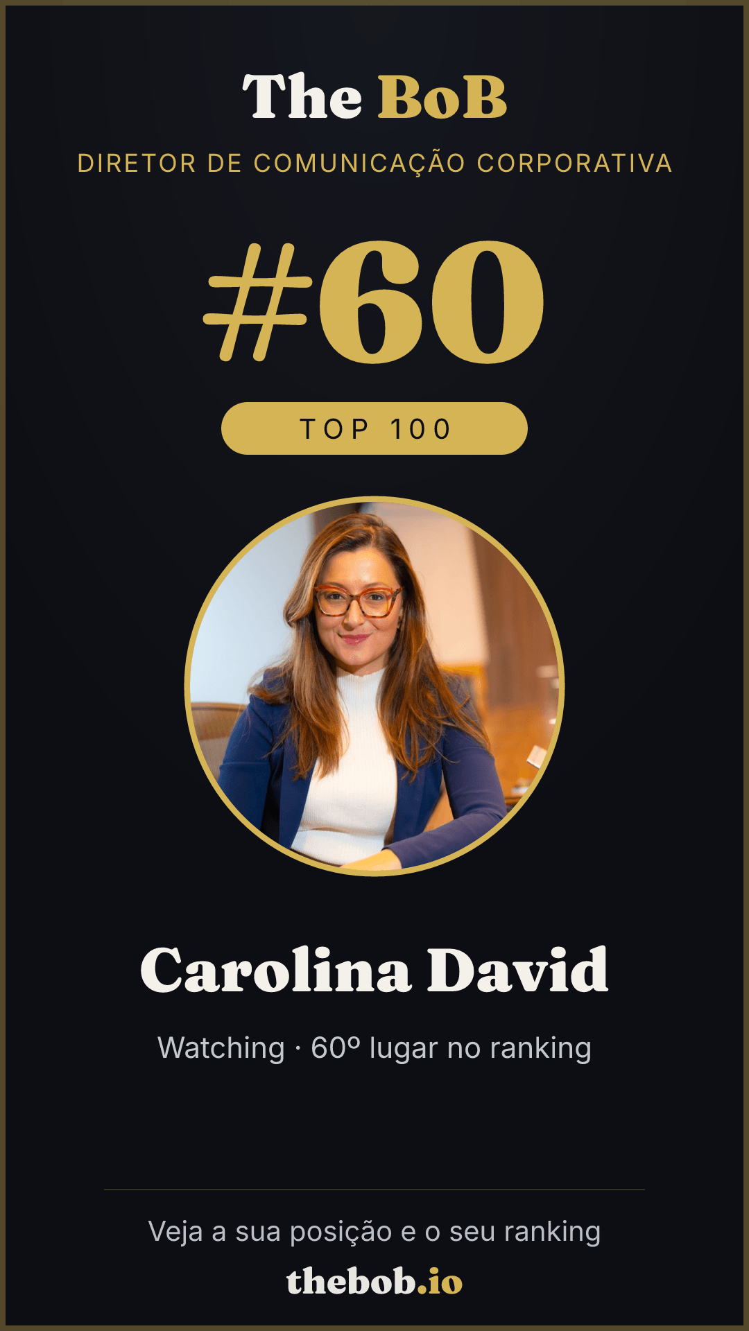 Selo The BoB · Carolina David