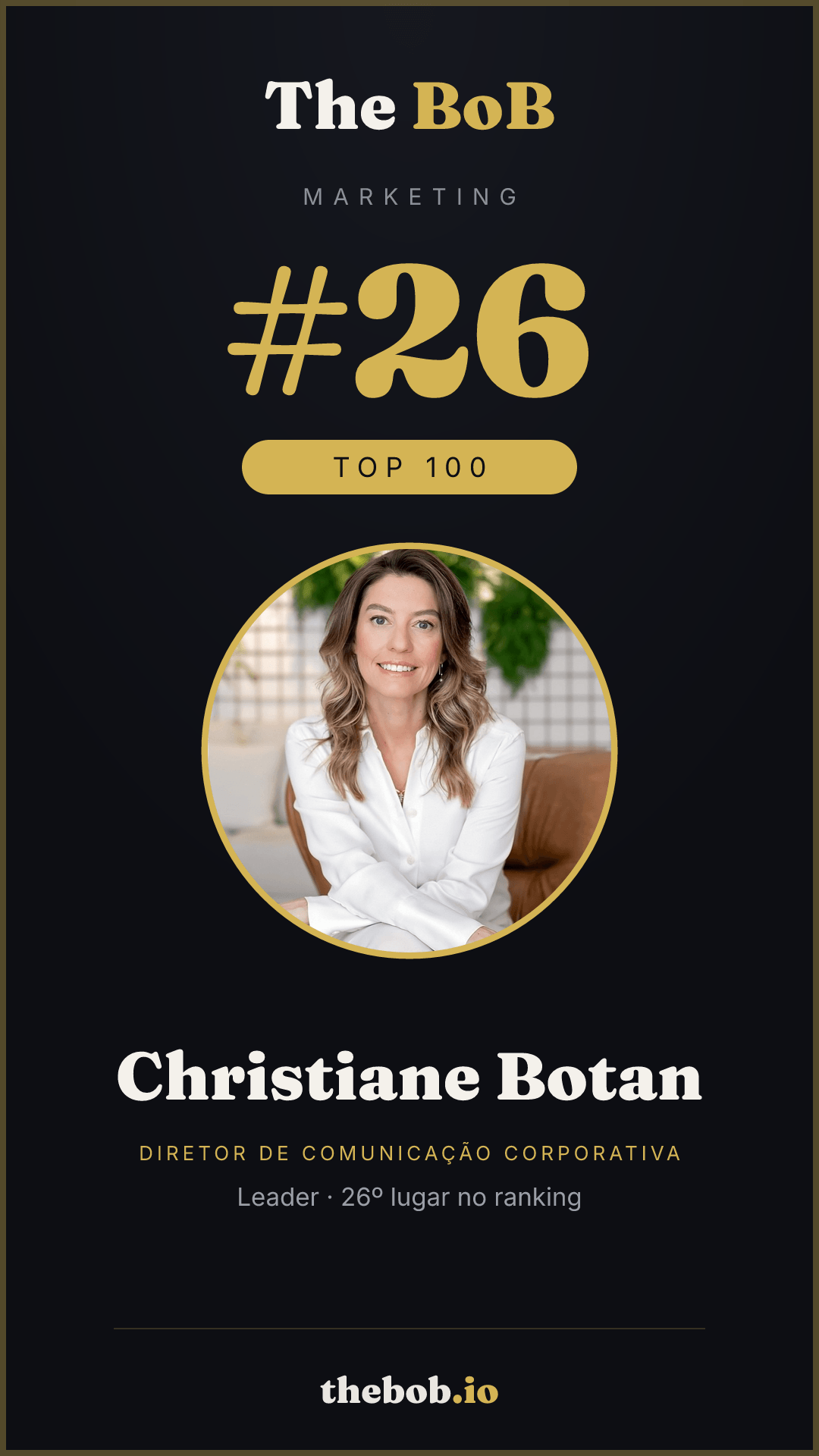 Selo The BoB · Christiane Botan