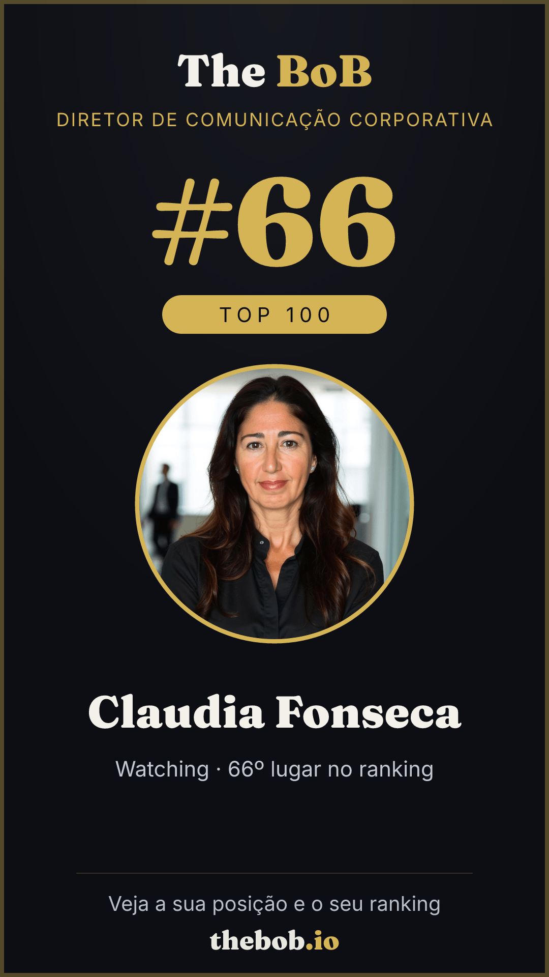 Selo The BoB · Claudia Fonseca