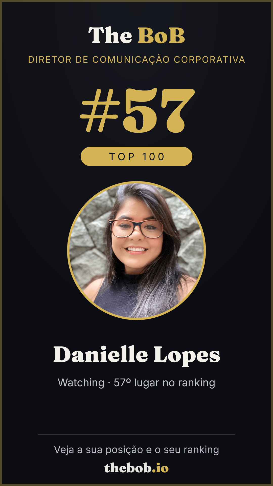 Selo The BoB · Danielle Lopes