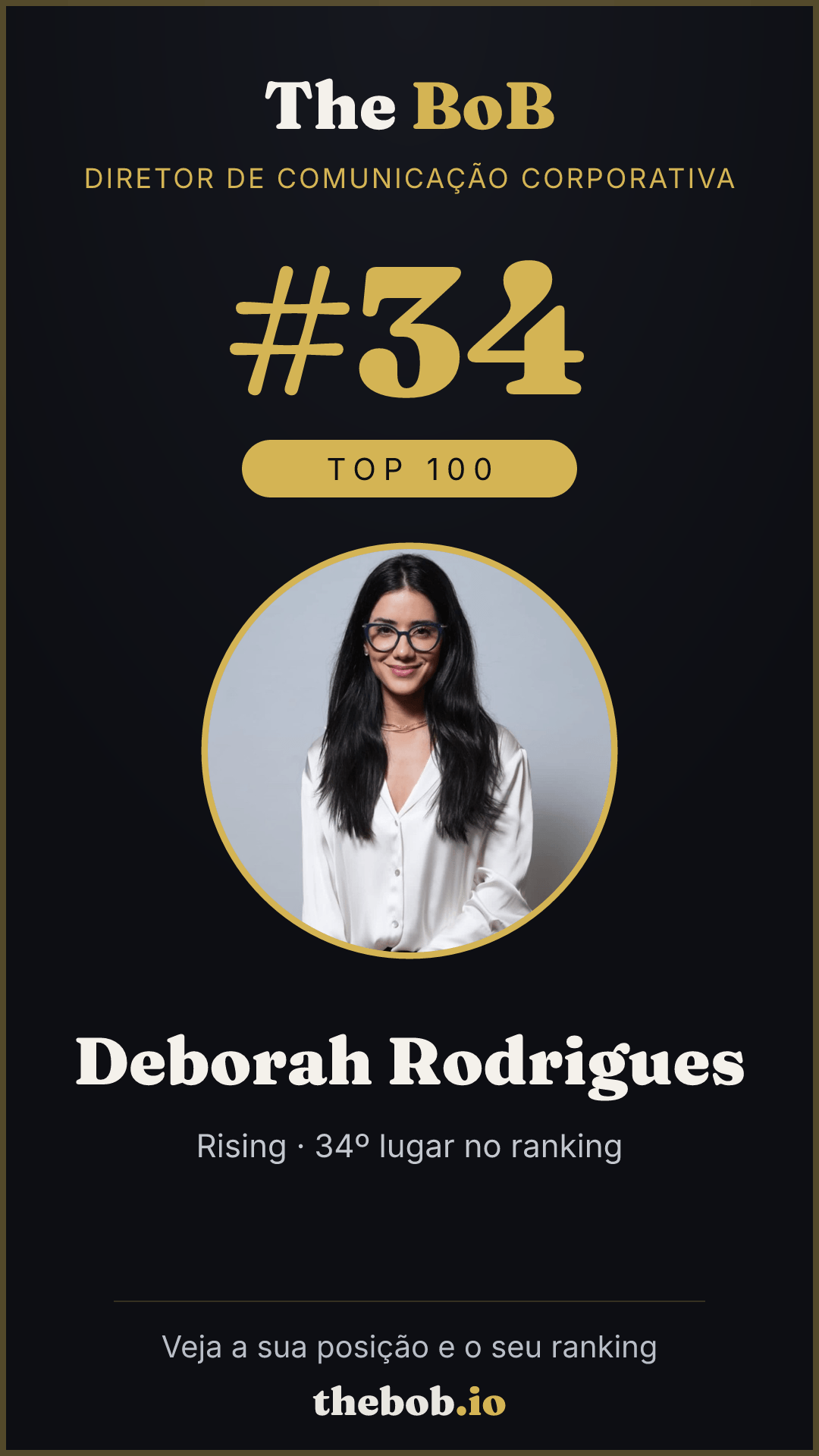 Selo The BoB · Deborah Rodrigues