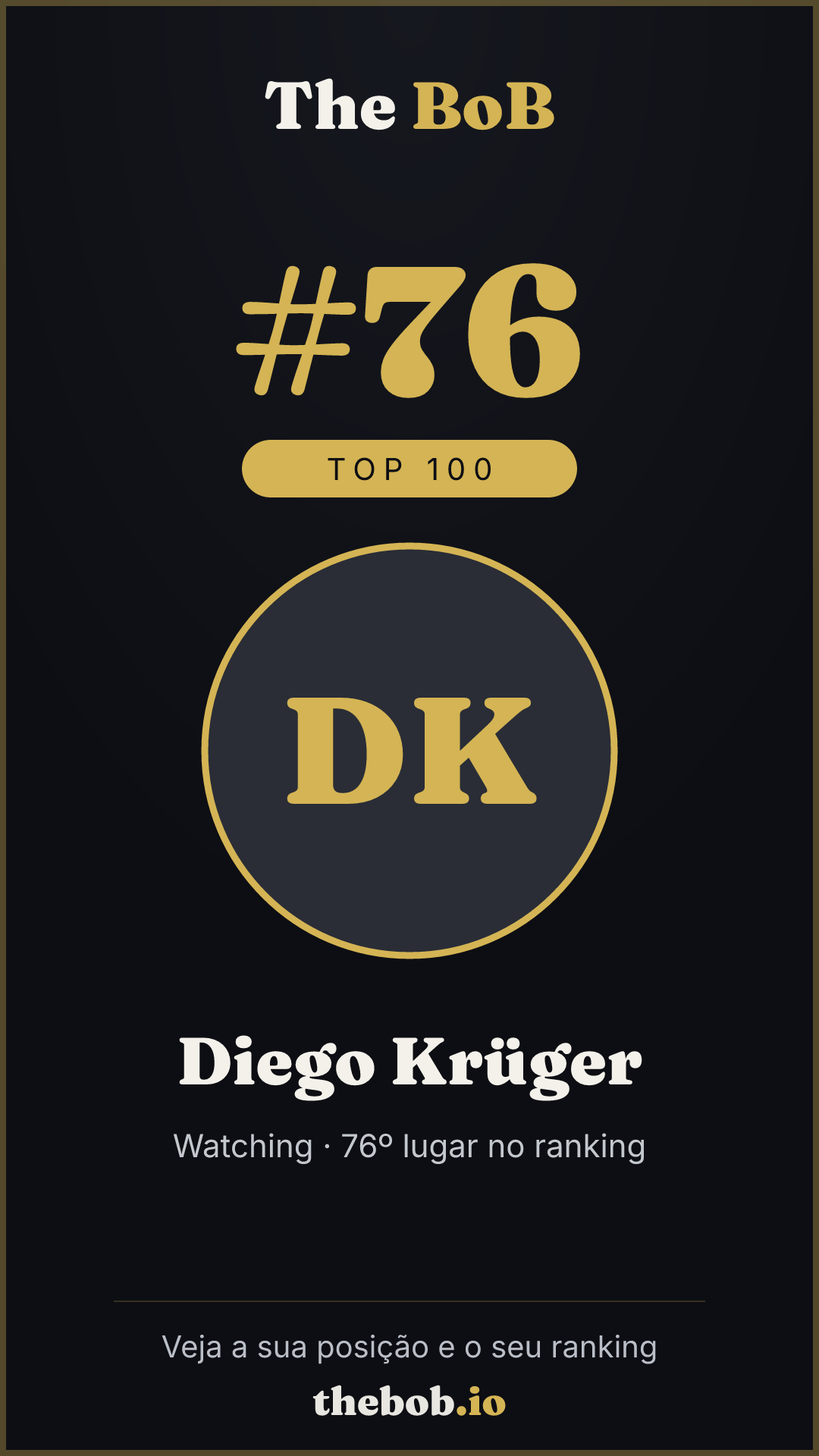 Selo The BoB · Diego Krüger