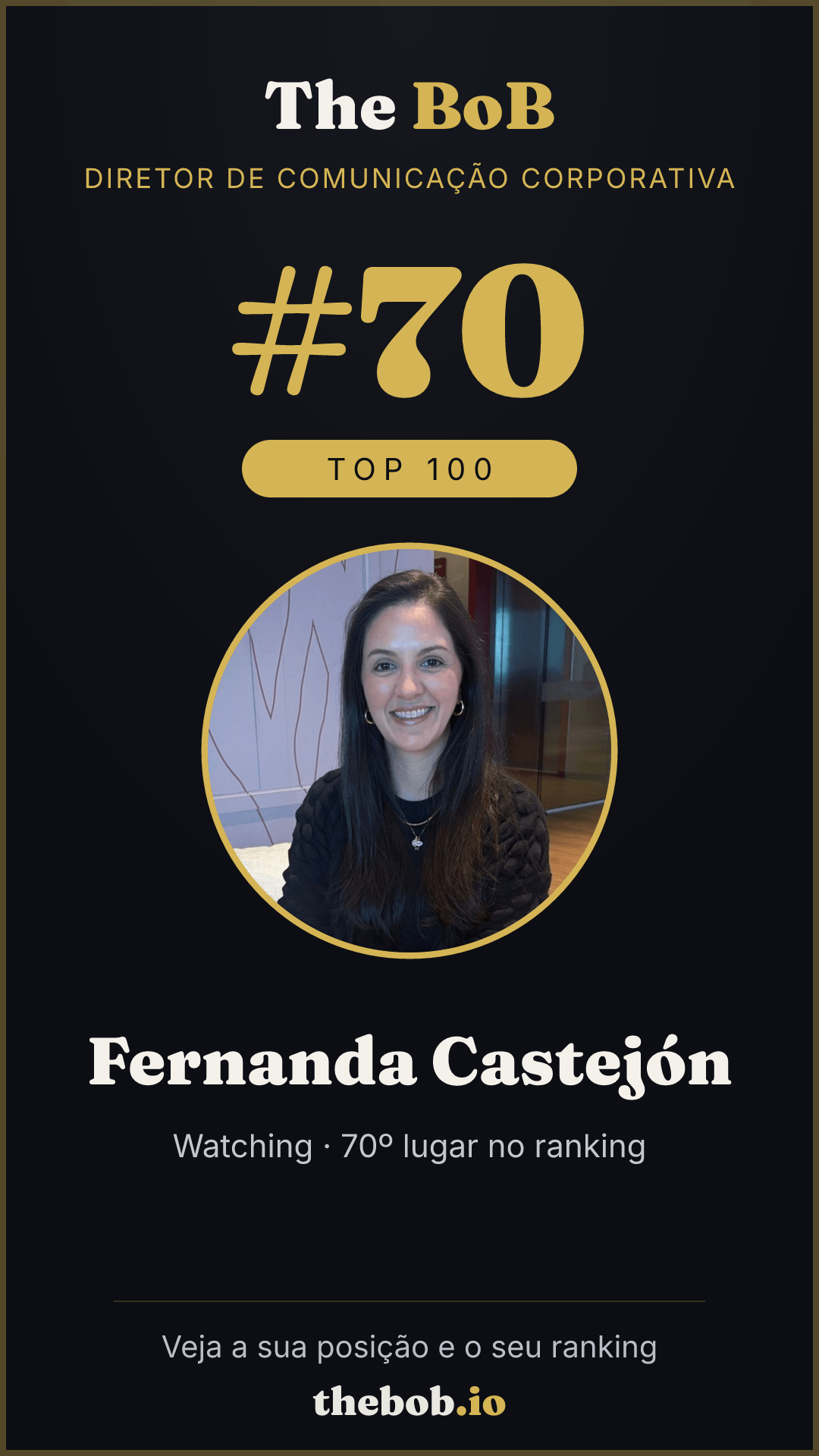 Selo The BoB · Fernanda Castejón