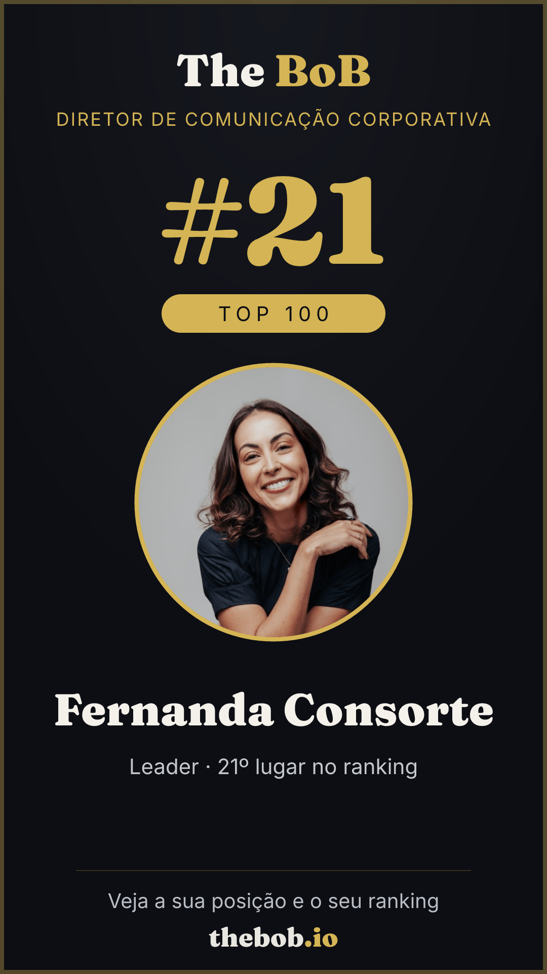Selo The BoB · Fernanda Consorte