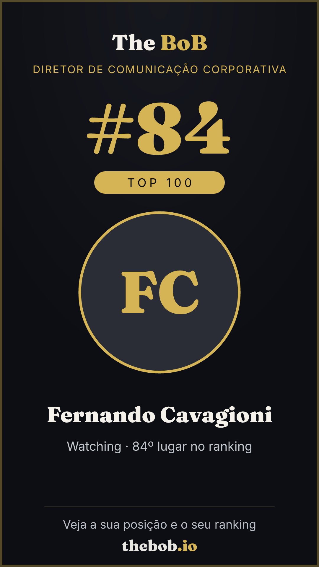 Selo The BoB · Fernando Cavagioni