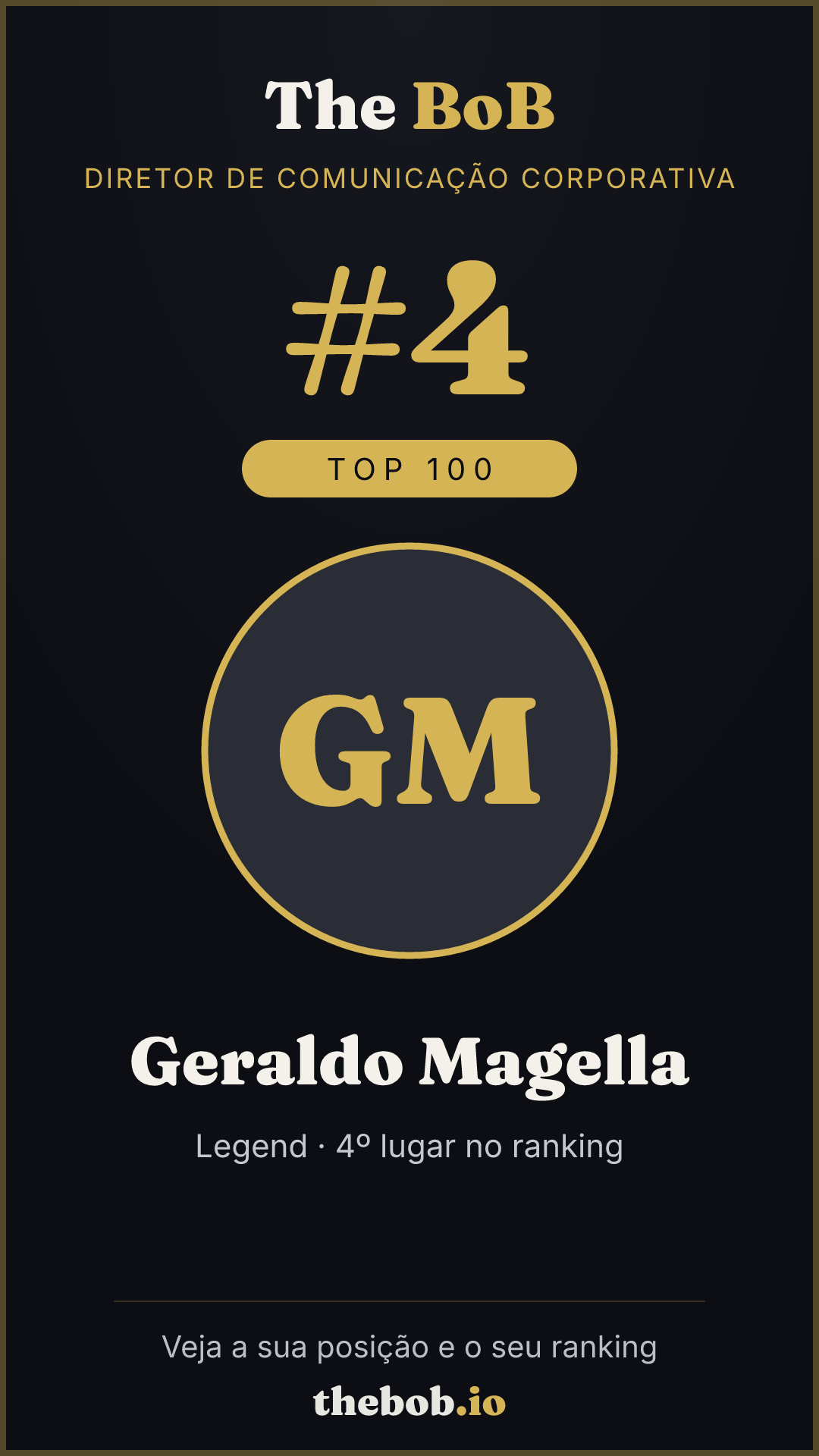 Selo The BoB · Geraldo Magella