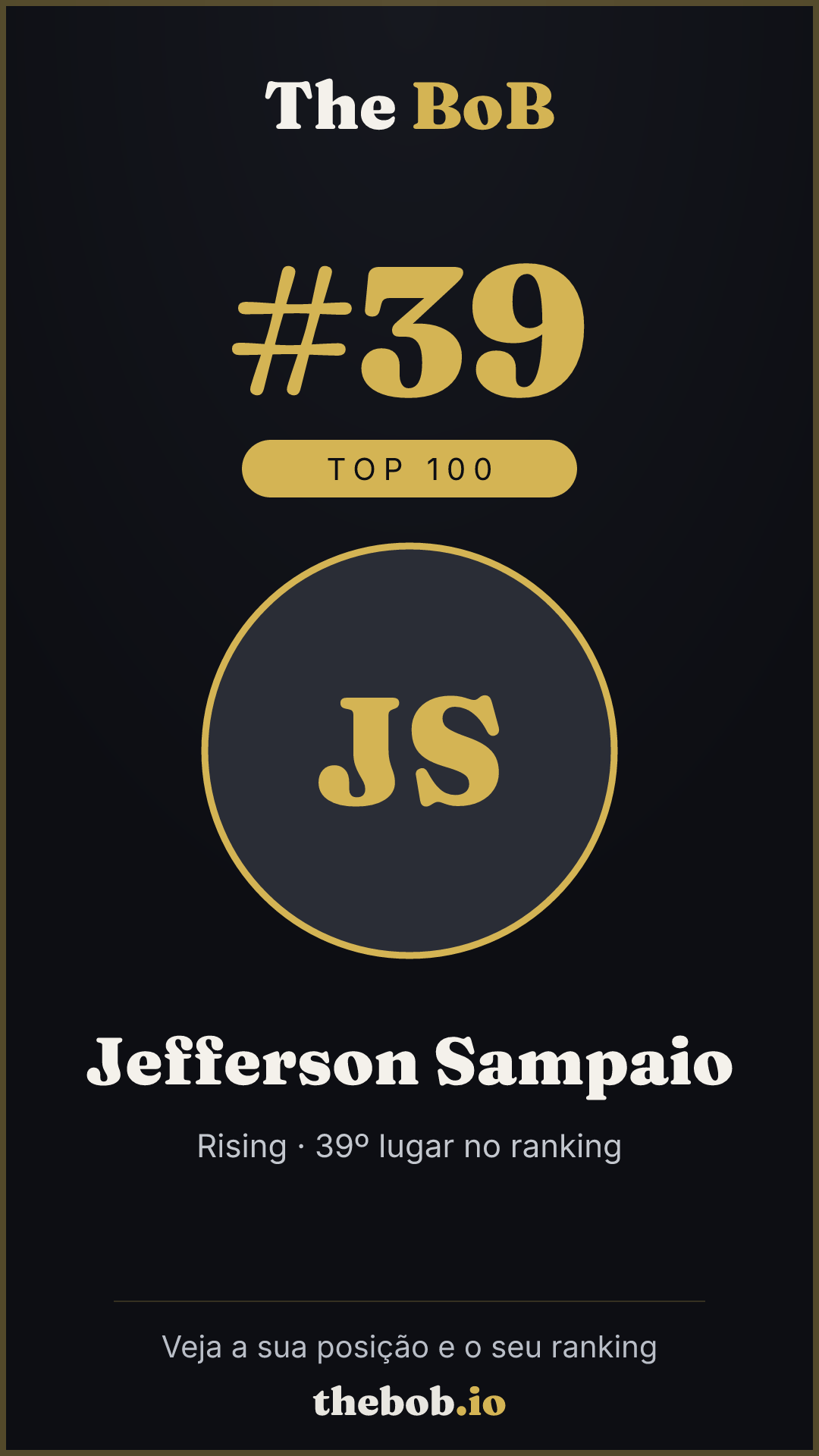 Selo The BoB · Jefferson Sampaio