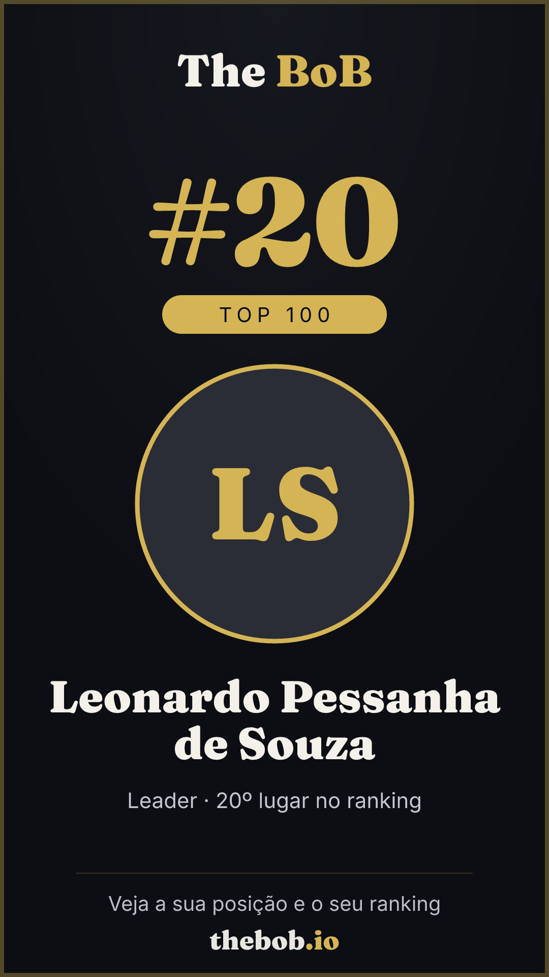Selo The BoB · Leonardo Pessanha de Souza