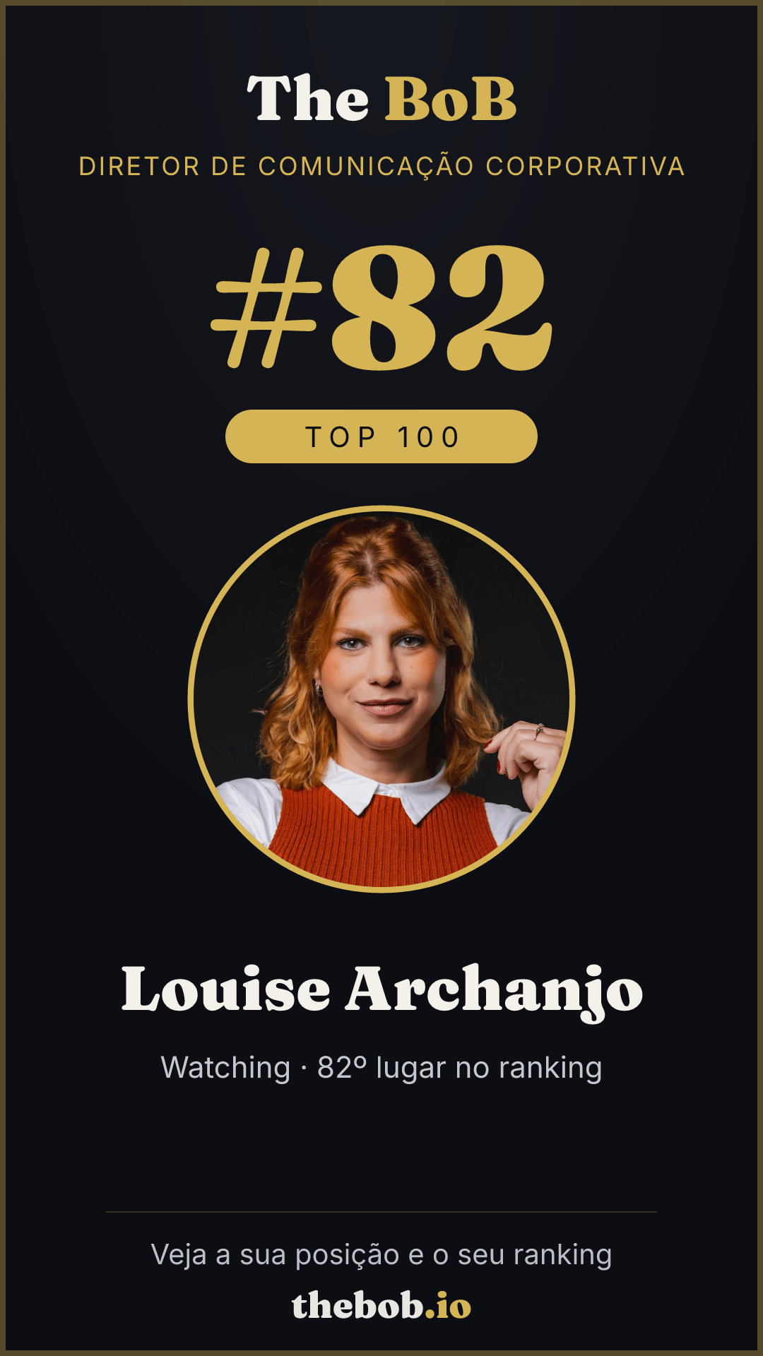 Selo The BoB · Louise Archanjo