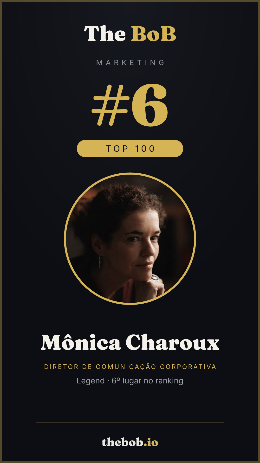 Selo The BoB · Mônica Charoux