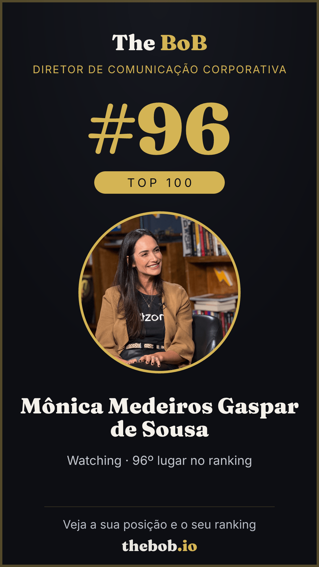 Selo The BoB · Mônica Medeiros Gaspar de Sousa