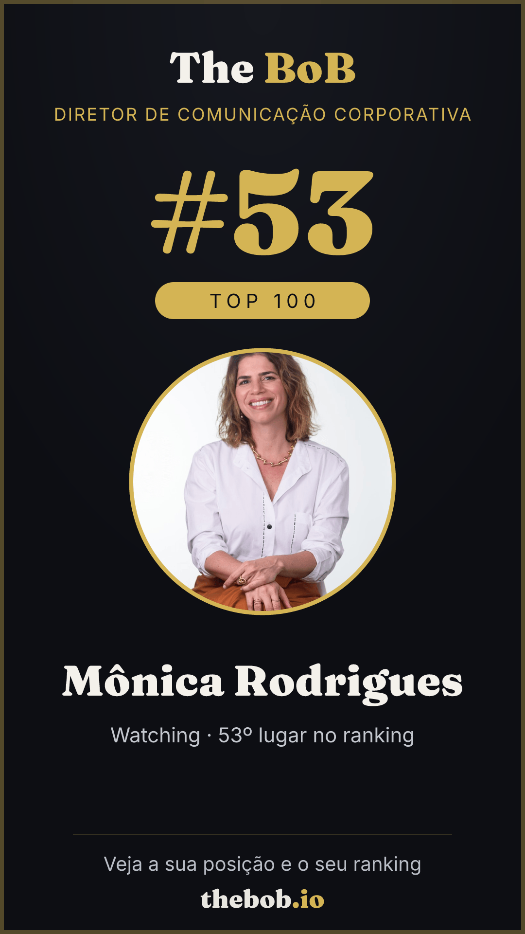 Selo The BoB · Mônica Rodrigues