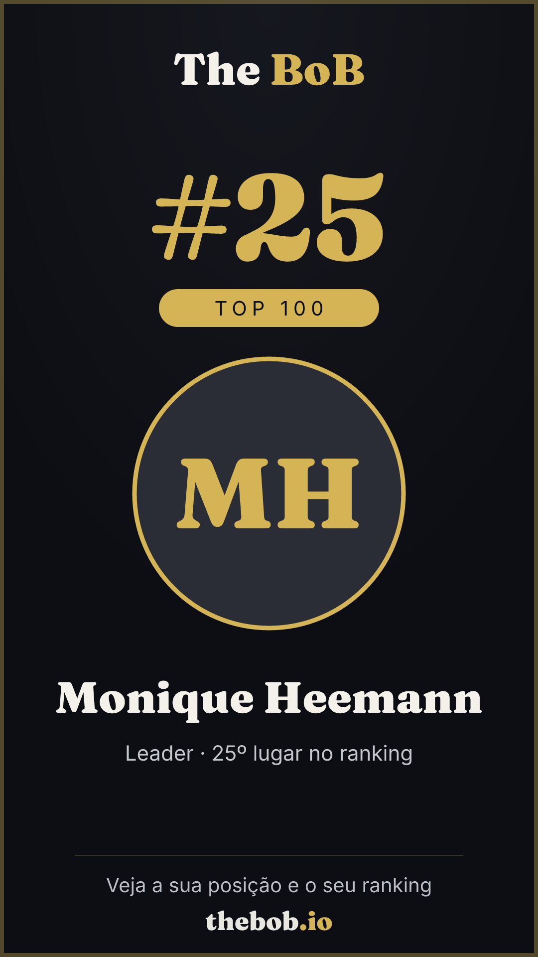 Selo The BoB · Monique Heemann
