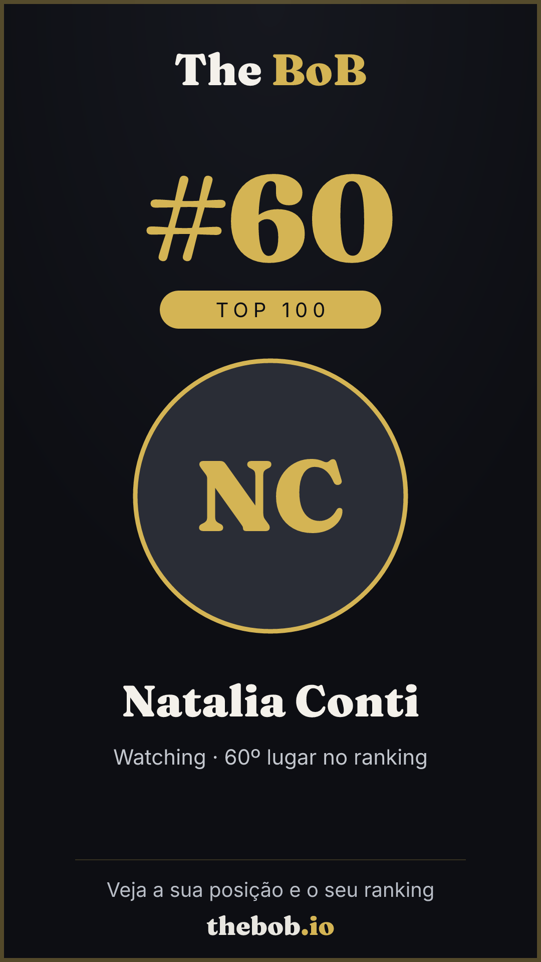 Selo The BoB · Natalia Conti
