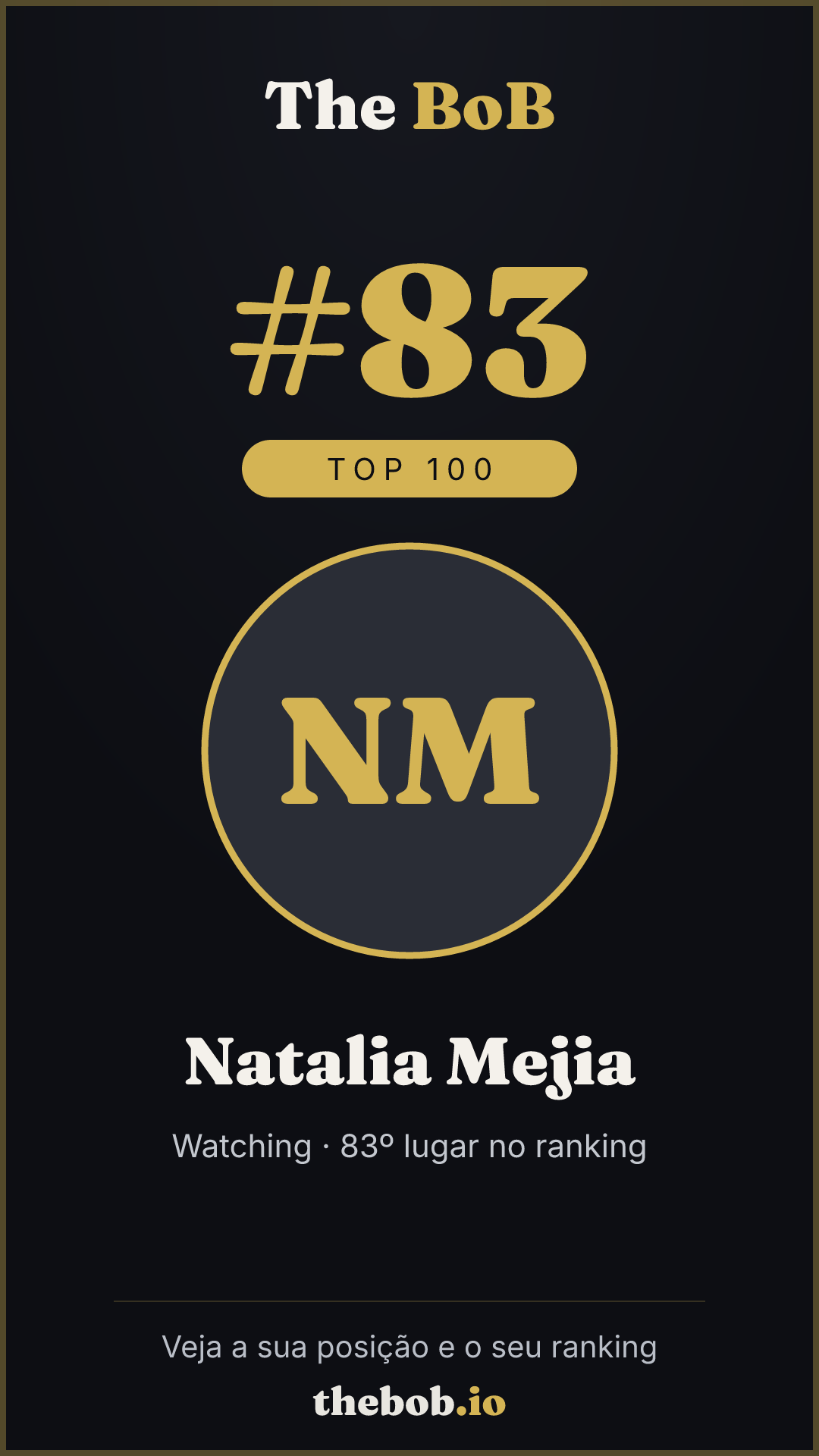 Selo The BoB · Natalia Mejia