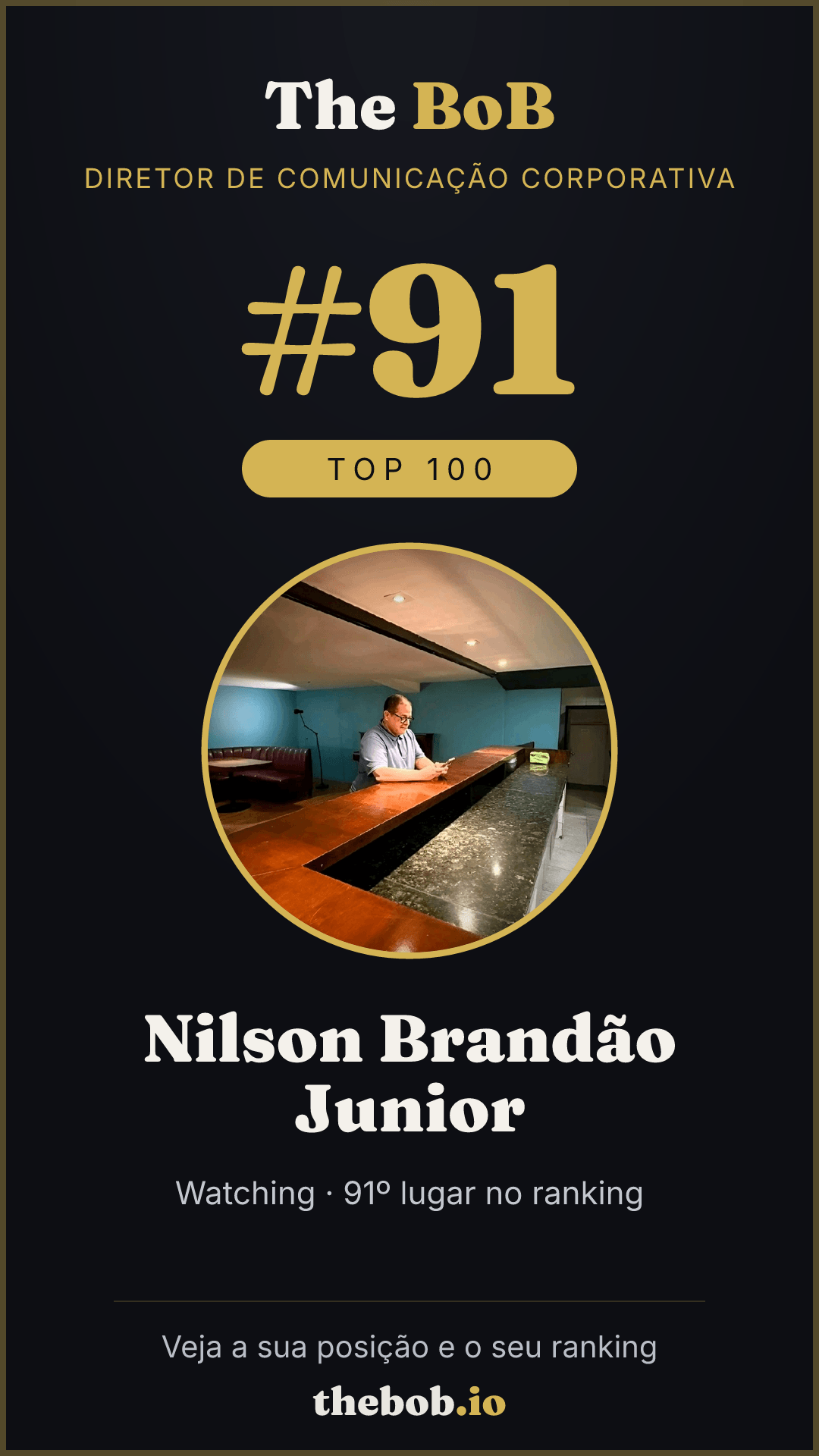 Selo The BoB · Nilson Brandão Junior