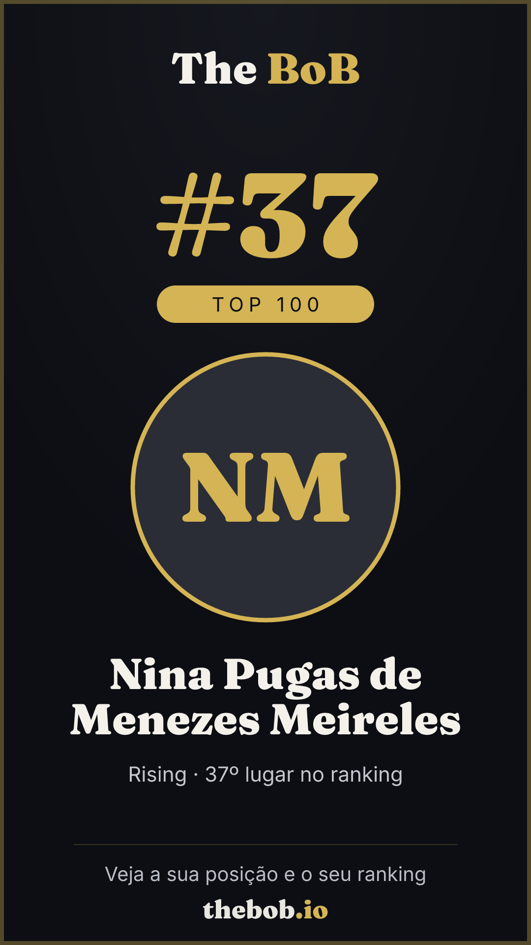 Selo The BoB · Nina Pugas de Menezes Meireles