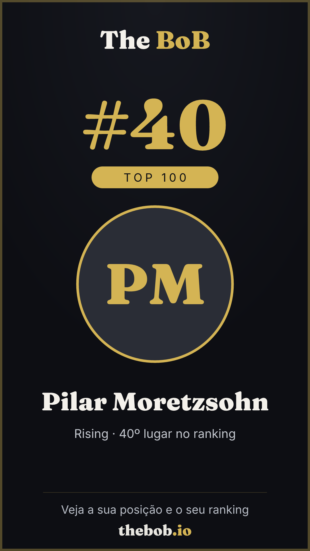 Selo The BoB · Pilar Moretzsohn