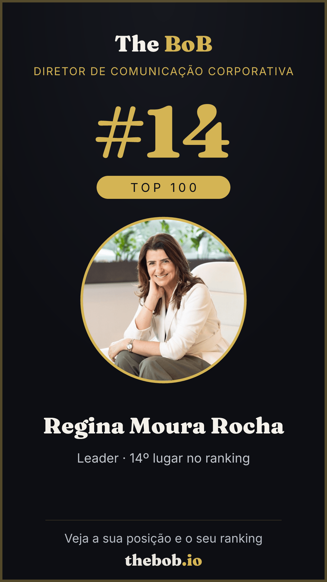 Selo The BoB · Regina Moura Rocha