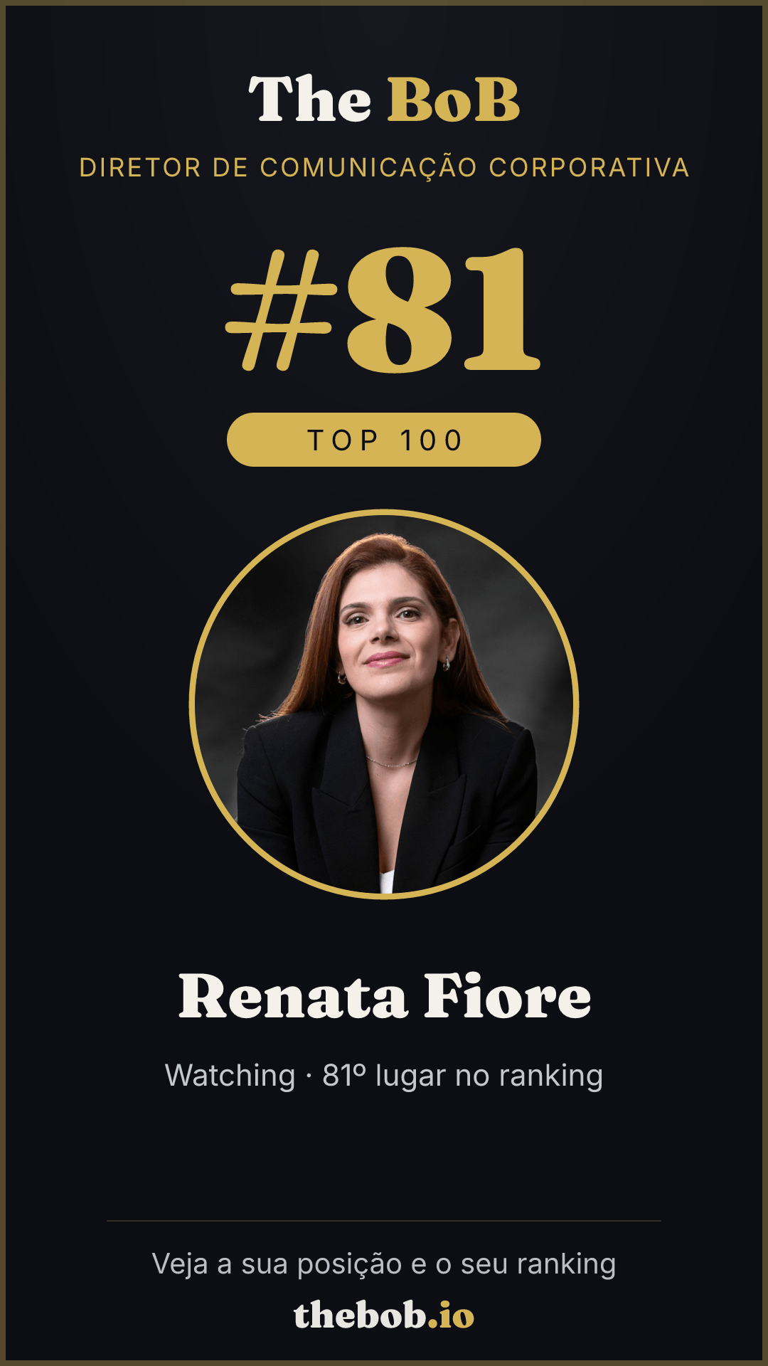 Selo The BoB · Renata Fiore