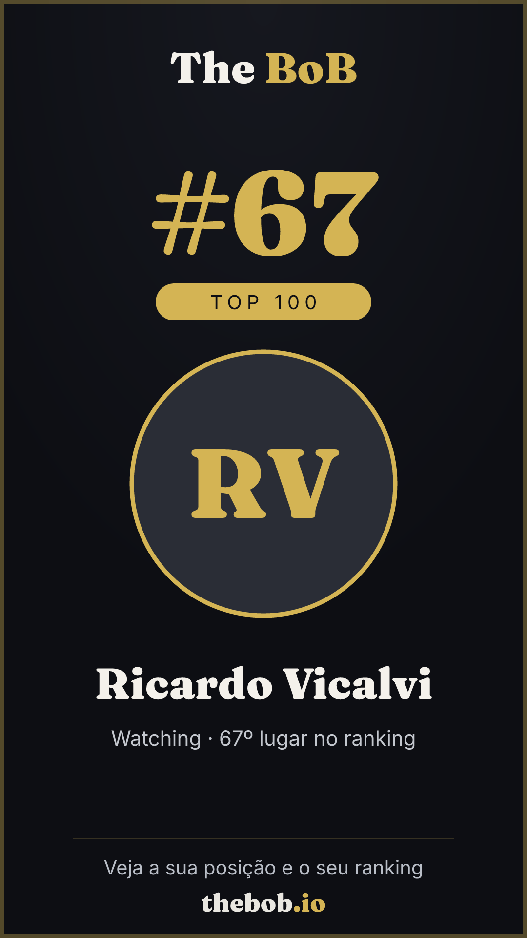 Selo The BoB · Ricardo Vicalvi