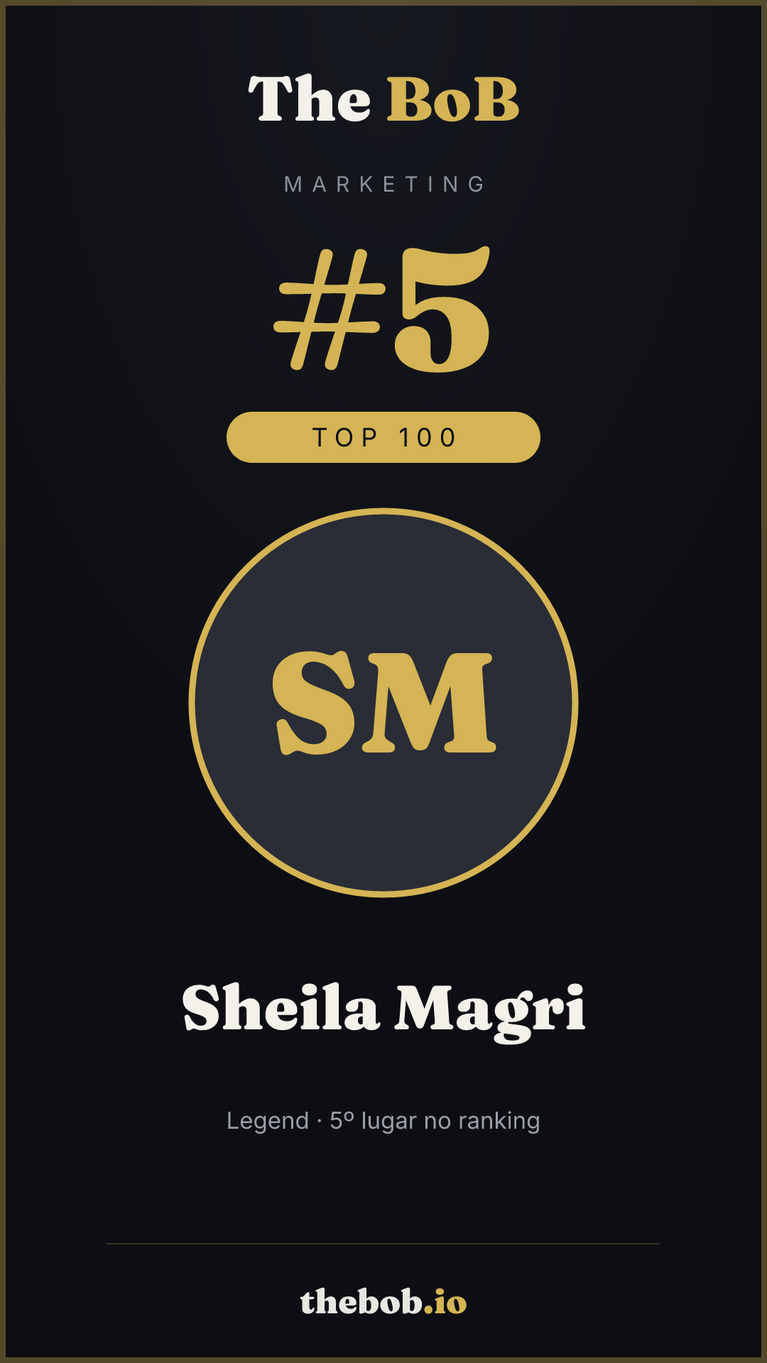 Selo The BoB · Sheila Magri