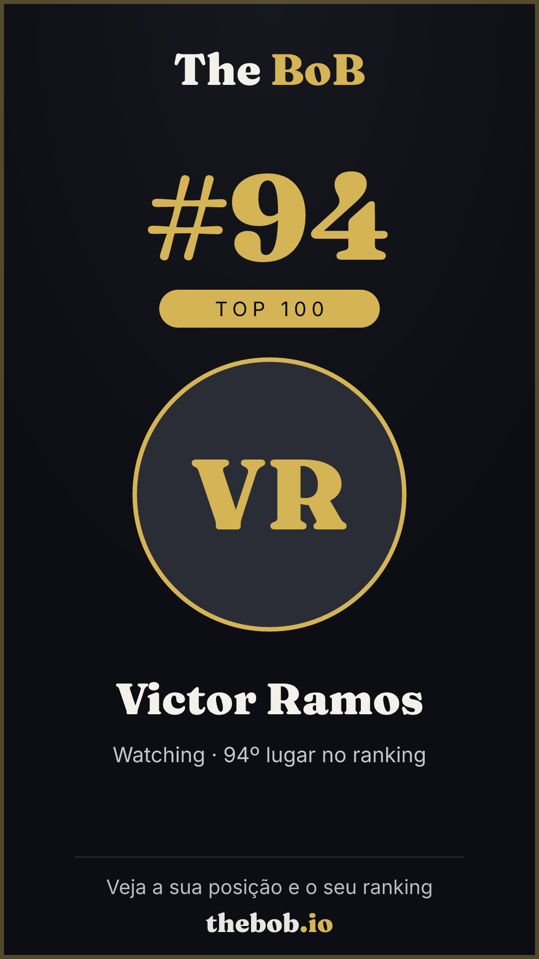 Selo The BoB · Victor Ramos