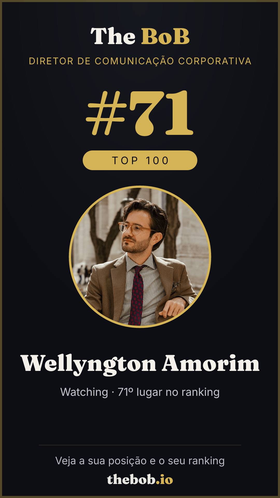 Selo The BoB · Wellyngton Amorim