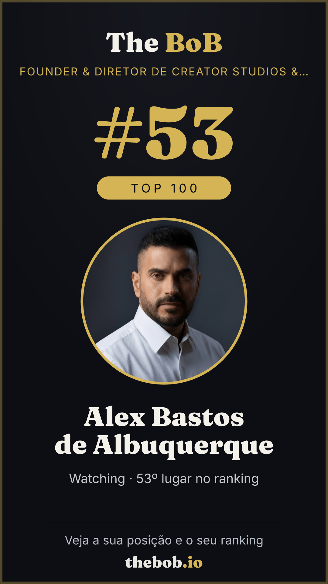 Selo The BoB · Alex Bastos de Albuquerque