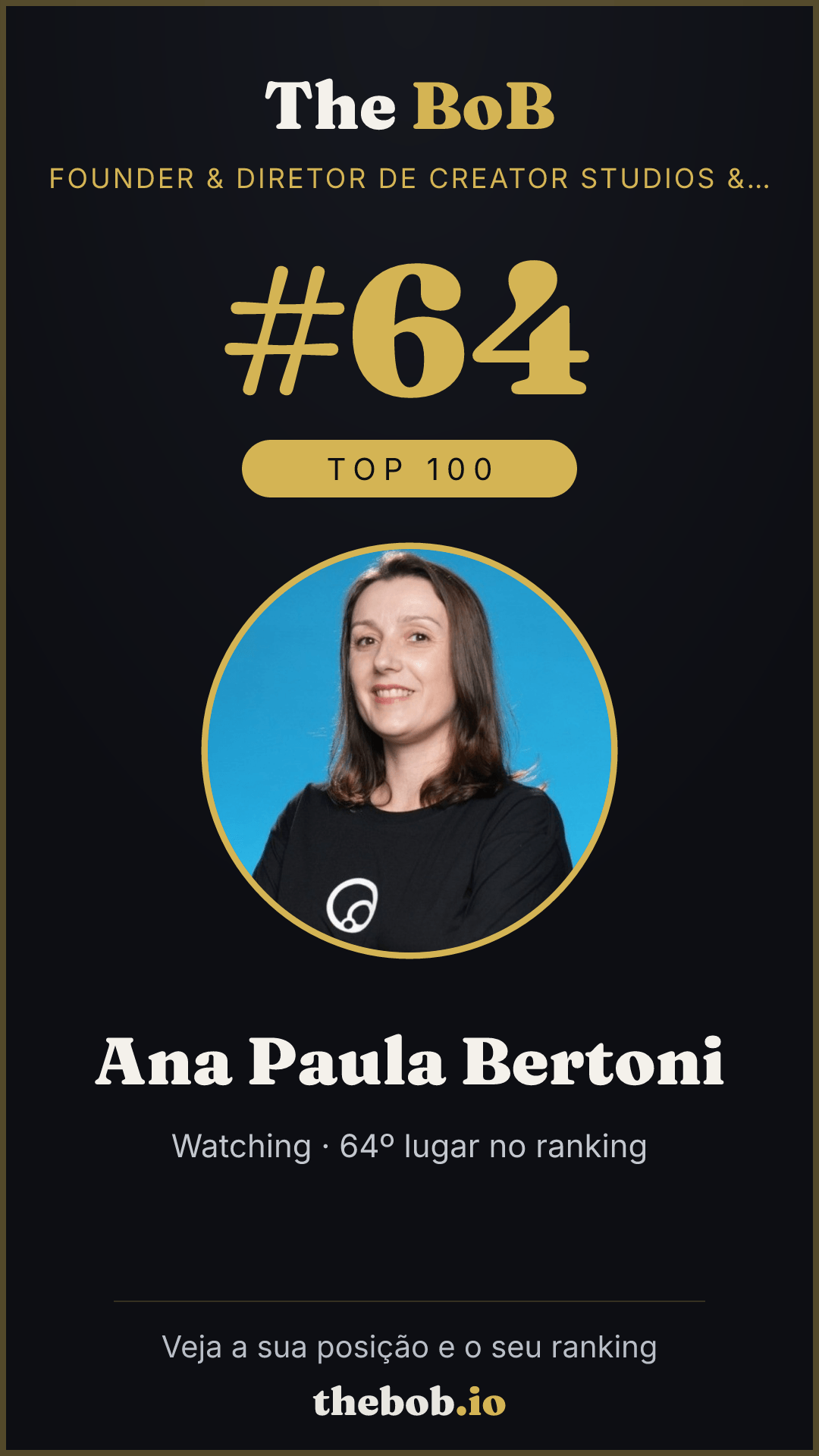 Selo The BoB · Ana Paula Bertoni