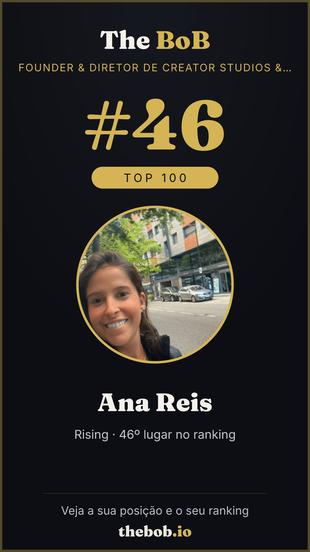 Selo The BoB · Ana Reis