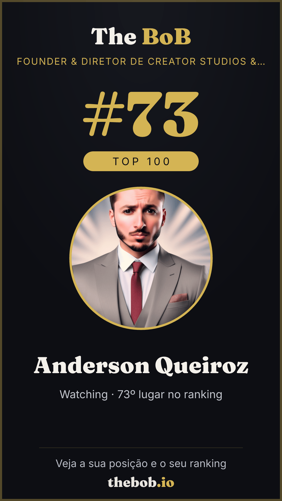 Selo The BoB · Anderson Queiroz