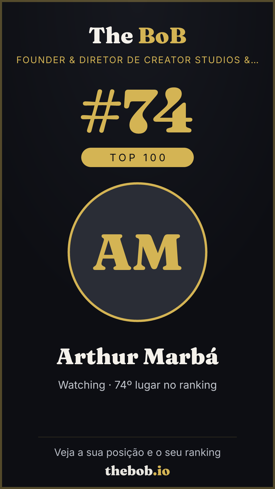 Selo The BoB · Arthur Marbá