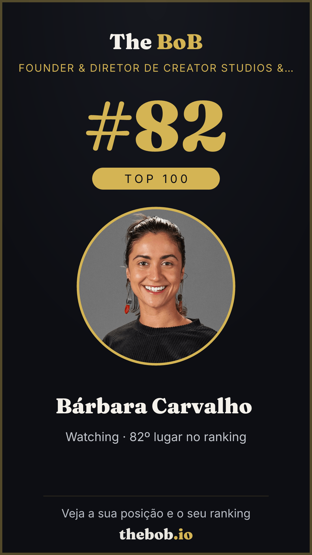Selo The BoB · Bárbara Carvalho ️‍